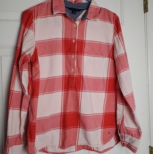 Tommy Hilfiger Plaid Henley Long Sleeve